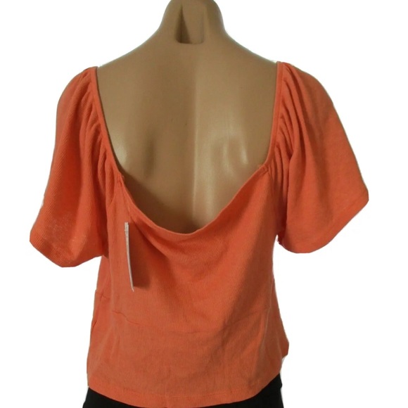 NWT American Eagle 🦅 Off the Shoulder Ribbed Crop Top, Great Color - Picture 5 of 7